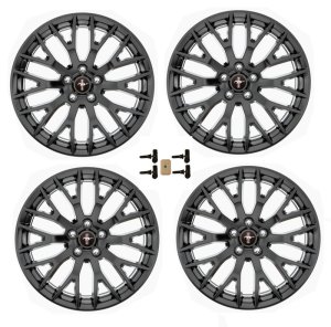 Ford Shelby GT500 Wheel Set - Ford Racing - Incl. TPMS Kit - Matte Black - `07-`12